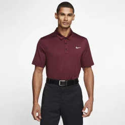 Men's Nike Polo -Nike outlet shop 3820449 Team Maroon White
