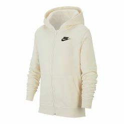 Kids 7-20 Nike Club Fleece Full-Zip Hoodie -Nike outlet shop 3847199 Sail Black