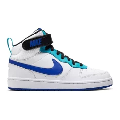 Nike Court Borough Mid 2 Big Kids' Shoes -Nike outlet shop 3936655 White Hyper Blue Black