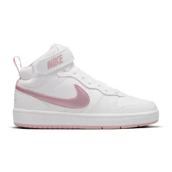 Nike Court Borough Mid 2 Big Kids' Shoes -Nike outlet shop 3936655 White Pink Glaze
