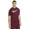 Men's Nike Dri-FIT Swoosh Training Tee -Nike outlet shop 4499218 Dark Beetroot