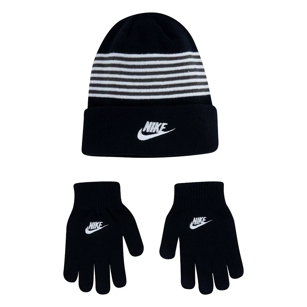 Boys 8-20 Nike Striped Beanie & Gloves Set 4 Boys 8-20 Nike Striped Beanie & Gloves Set - Image 3