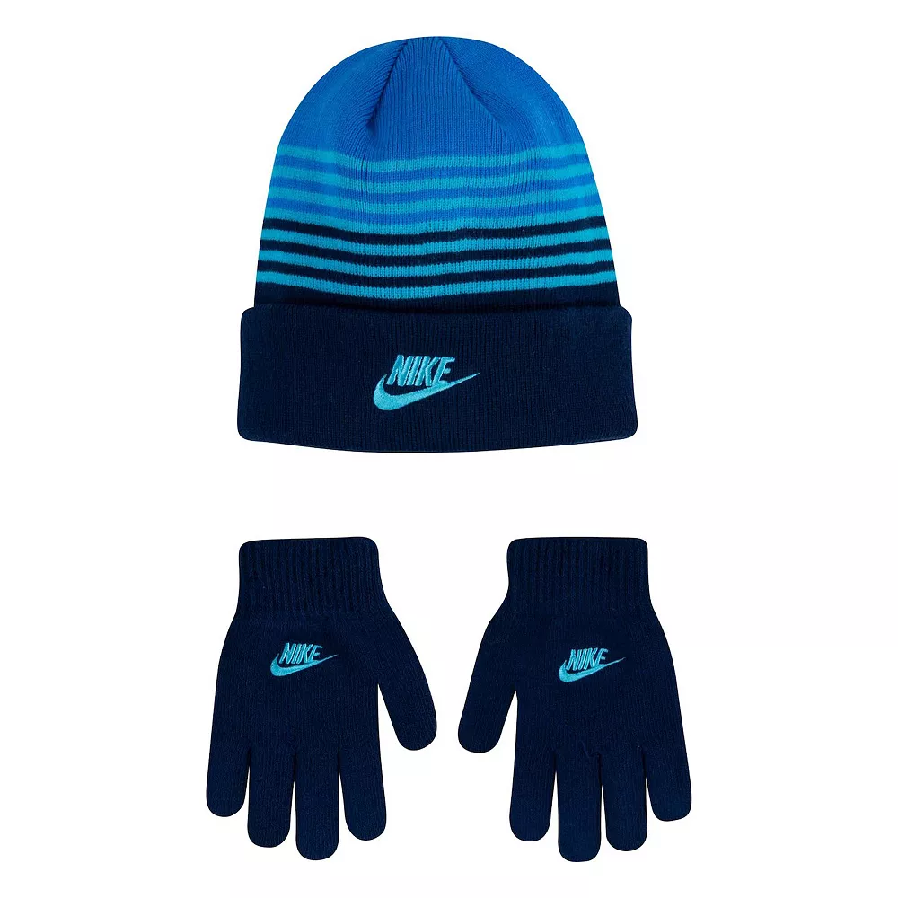 Boys 8-20 Nike Striped Beanie & Gloves Set 3 Boys 8-20 Nike Striped Beanie & Gloves Set - Image 2