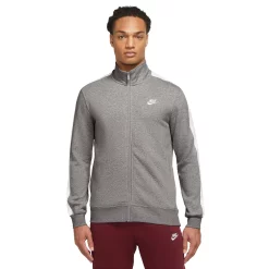 Men's Nike Brushed-Back Track Jacket -Nike outlet shop 4992655 Dark Grey Heather
