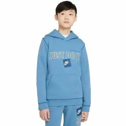 Boys 8-20 Nike Club Fleece Just Do It Pullover Hoodie -Nike outlet shop 5010719 Dutch Blue Court Blue