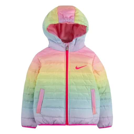 Toddler Girl Nike Full-Zip Puffer Jacket -Nike outlet shop 5057279 Rainbow