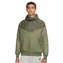 Men's Nike Windrunner Hooded Jacket -Nike outlet shop 5118615 Alligator Medium Olive