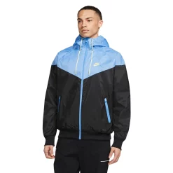 Men's Nike Windrunner Hooded Jacket -Nike outlet shop 5118615 Black Unvrsty Blu Ctrn