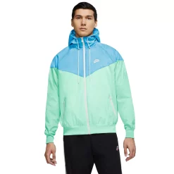 Men's Nike Windrunner Hooded Jacket -Nike outlet shop 5118615 Mint Foam Blue Chill