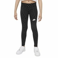 Girls 7-16 Nike Essential Printed Leggings -Nike outlet shop 5165839 Black White