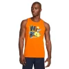 Men's Nike Dri-FIT Graphic Training Tank Top -Nike outlet shop 5274409 Magma Orange