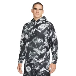Men's Nike Therma-FIT Printed Pullover Fitness Hoodie -Nike outlet shop 5557429 Black