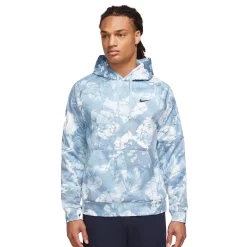 Men's Nike Therma-FIT Printed Pullover Fitness Hoodie -Nike outlet shop 5557429 Leche Blue