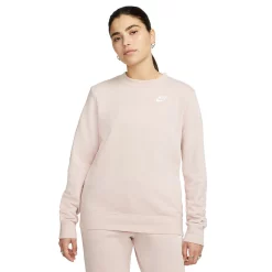 Women's Nike Sportswear Club Fleece Crewneck Sweatshirt -Nike outlet shop 5583219 Pink Oxford