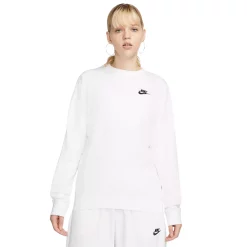 Women's Nike Sportswear Club Fleece Crewneck Sweatshirt -Nike outlet shop 5583219 White