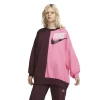 Women's Nike Sportswear Over-Oversized Fleece Dance Sweatshirt -Nike outlet shop 5584448 Burgundy Pink