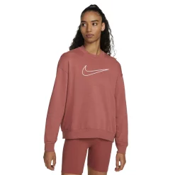 Women's Nike Dri-FIT Get Fit Crewneck Sweatshirt -Nike outlet shop 5584747 Canyon Rust