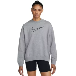 Women's Nike Dri-FIT Get Fit Crewneck Sweatshirt -Nike outlet shop 5584747 Carbon Heather