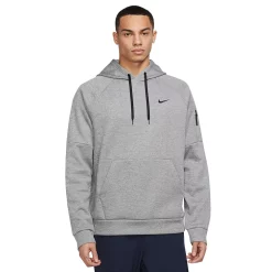 Big & Tall Nike Therma-FIT Pullover Fitness Hoodie -Nike outlet shop 5597131 Dark Gray Heather