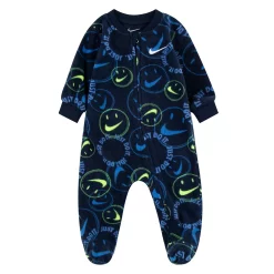 Baby Girl Nike Smiley Footed Sleep and Play -Nike outlet shop 5657050 Navy