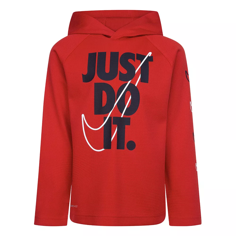 Boys 4-7 Nike Dri-FIT Thermal Long Sleeve Hooded "Just Do It" Graphic Tee 3 Boys 4-7 Nike Dri-FIT Thermal Long Sleeve Hooded "Just Do It" Graphic Tee