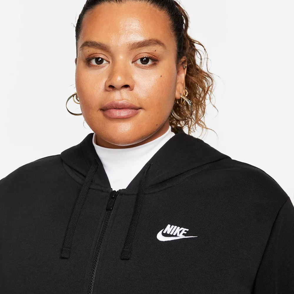 Plus Size Nike Sportswear Club Fleece Full-Zip Hoodie 8 Plus Size Nike Sportswear Club Fleece Full-Zip Hoodie - Image 6
