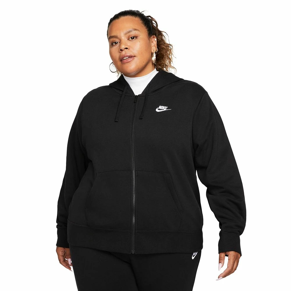 Plus Size Nike Sportswear Club Fleece Full-Zip Hoodie 3 Plus Size Nike Sportswear Club Fleece Full-Zip Hoodie