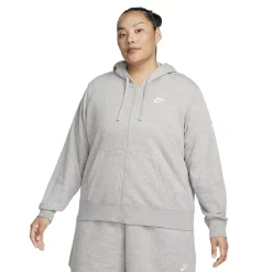 Plus Size Nike Sportswear Club Fleece Full-Zip Hoodie 11 Plus Size Nike Sportswear Club Fleece Full-Zip Hoodie -Nike outlet shop 5678283 Gray Heather