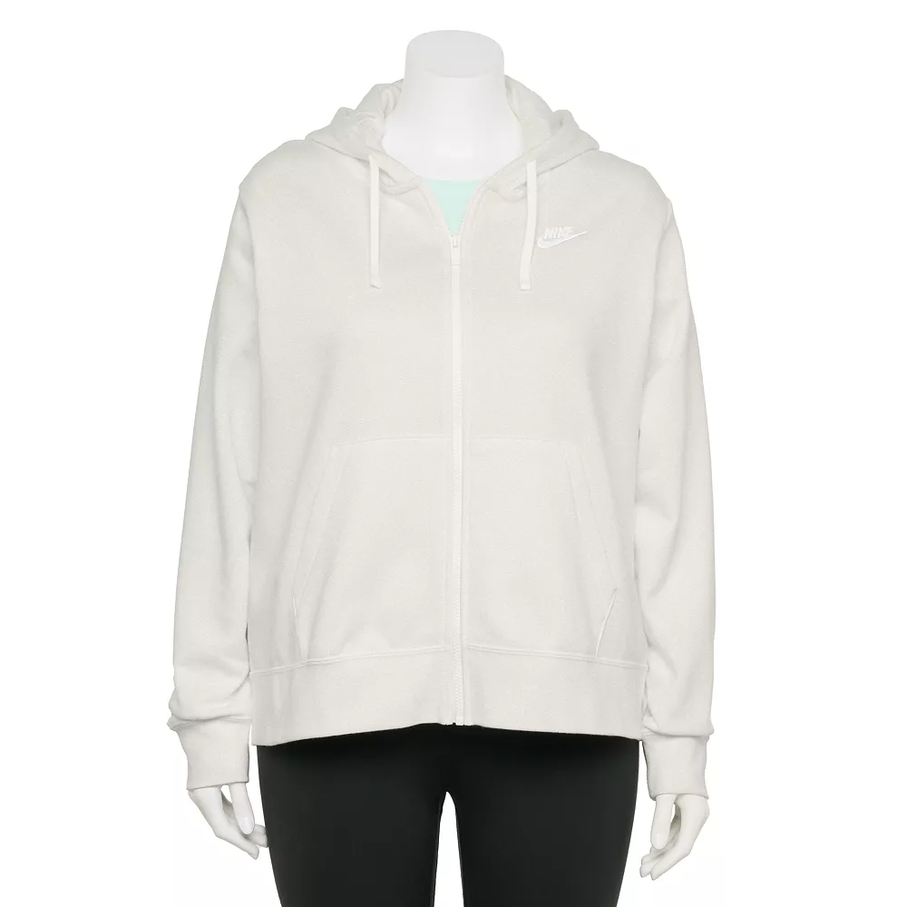 Plus Size Nike Sportswear Club Fleece Full-Zip Hoodie 4 Plus Size Nike Sportswear Club Fleece Full-Zip Hoodie - Image 2