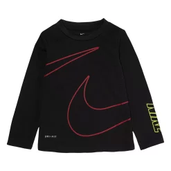 Toddler Boy Nike Split Swoosh Thermal Long Sleeve Graphic Tee