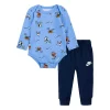 Baby Boy Nike Nikemoji Allover Print Bodysuit & Jogger Pants Set -Nike outlet shop 5679264