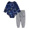 Baby Boy Nike Allover Print Smiley Bodysuit & Jogger Pants Set 2 Baby Boy Nike Allover Print Smiley Bodysuit & Jogger Pants Set -Nike outlet shop 5679291