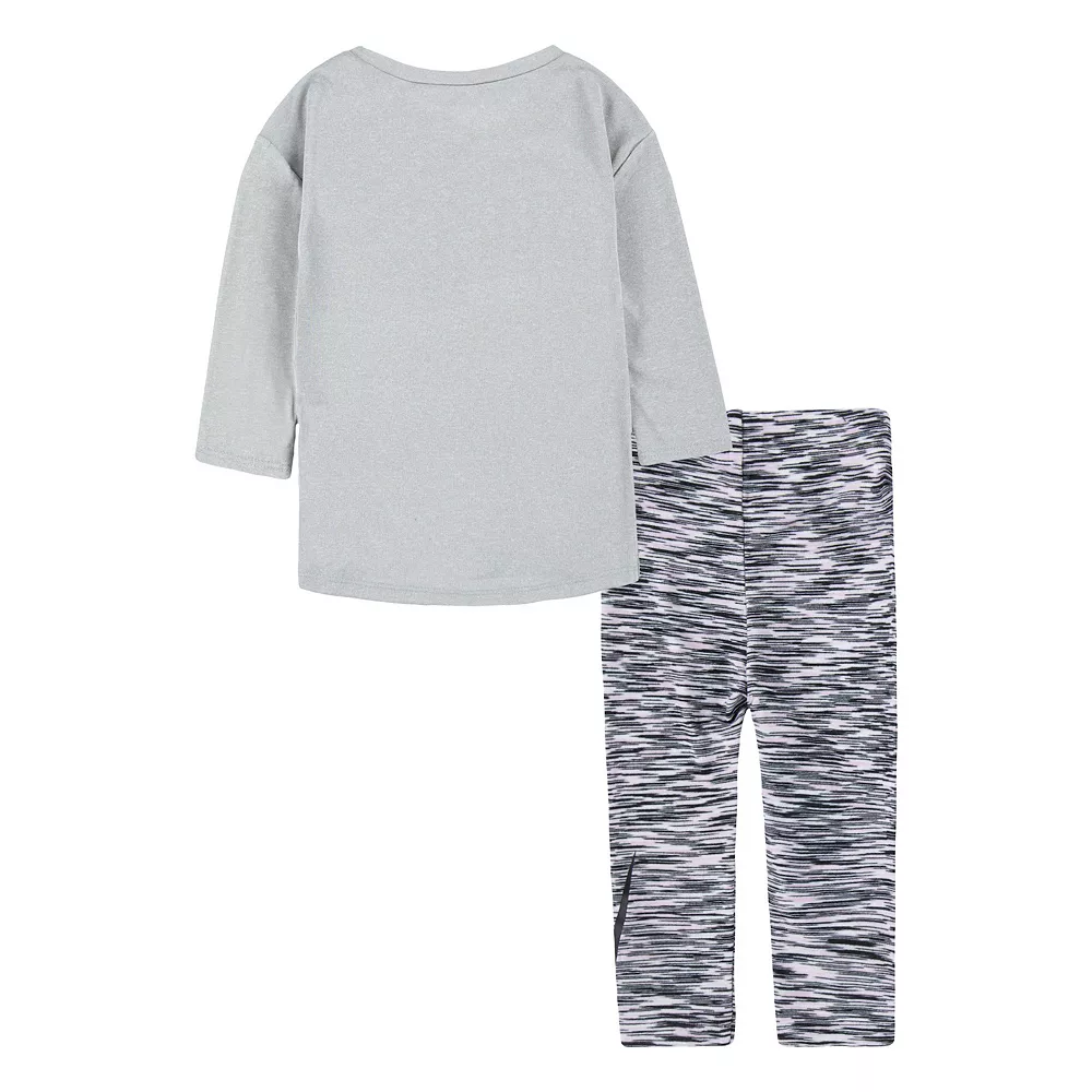 Baby Girl Nike Dri-FIT Logo Graphic Crossover Tunic & Leggings Set 5 Baby Girl Nike Dri-FIT Logo Graphic Crossover Tunic & Leggings Set - Image 3