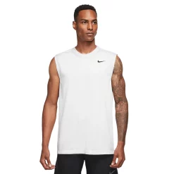 Men's Nike Dri-FIT Legend Sleeveless Fitness Tee -Nike outlet shop 5691628 White