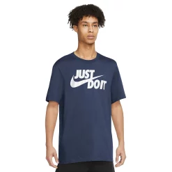 Men's Nike "Just Do It" Logo Tee -Nike outlet shop 5721511 Midnight Navy