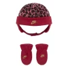 Baby Girl Nike Leopard Print Trapper Hat & Mittens Set -Nike outlet shop 5756108