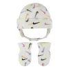 Baby Nike Allover Swoosh Print Fleece Trapper Hat & Mittens Set -Nike outlet shop 5756114 Multi
