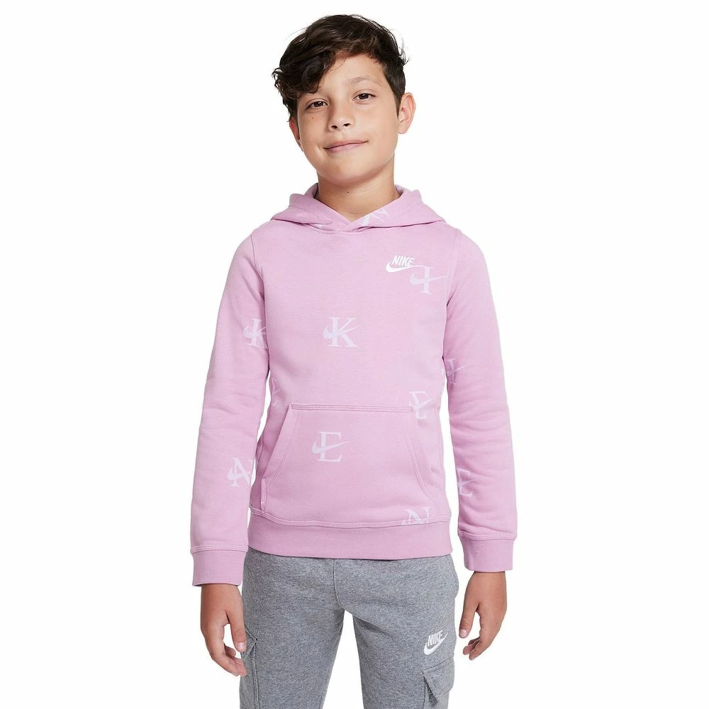 Boys 8-20 Nike Club All-Over Print Fleece Hoodie 3 Boys 8-20 Nike Club All-Over Print Fleece Hoodie