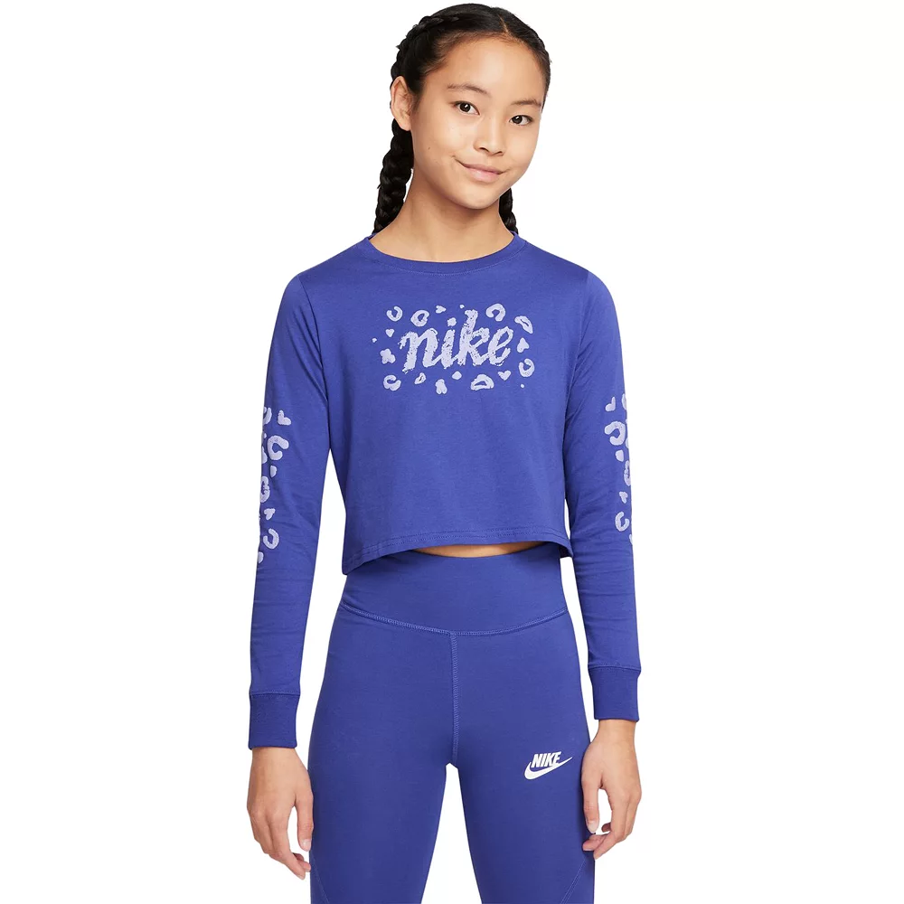 Girls 7-16 Nike Icon Clash Cropped Tee 3 Girls 7-16 Nike Icon Clash Cropped Tee