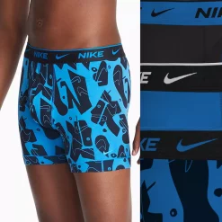 Men's Nike Dri-FIT Essential 3-pack Stretch Boxer Briefs -Nike outlet shop 6196492 Blue Print Black