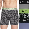 Men's Nike Dri-FIT Essential 3-pack Stretch Boxer Briefs -Nike outlet shop 6196492 Light Blue Black Gray