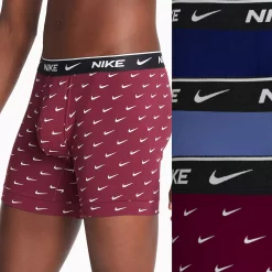 Men's Nike Dri-FIT Essential 3-pack Stretch Boxer Briefs -Nike outlet shop 6196492 Purple Blue Navy